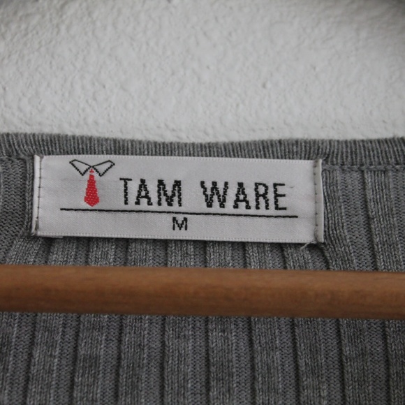 Grey Ribbed Cross Over Bodycon Dress - Picture 3 of 7